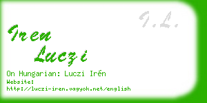 iren luczi business card